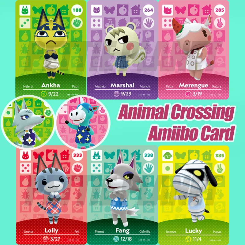 Animal Crossing New Horizons Game Amiibo Card для NS Switch 3DS Lobo набор карт NFC горячая распродажа Marshal