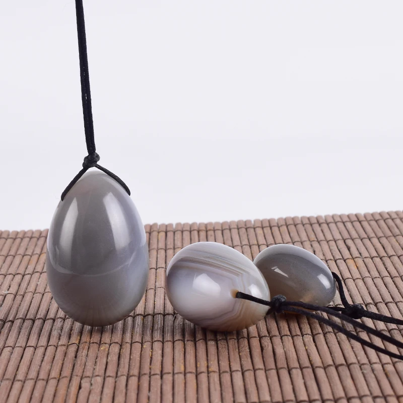 Natural Agate Jade Egg Yoni Ball Set Gift Boxes Massage Tool Gemstone Kegel Exercise Health Vaginal Muscle Crystal Stone | Красота и