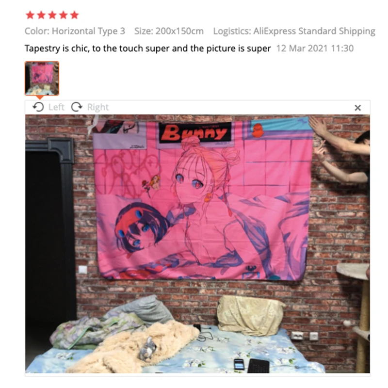 Вертикальный гобелен кавайная милая девушка настенный аниме Декор ткань для