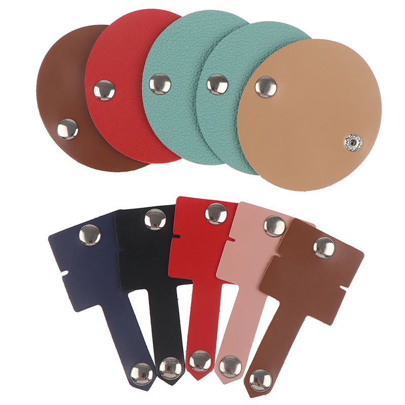 

Phone Cable Organizer PU Leather Wrap Winder Cord Manager Headset Cable Winder