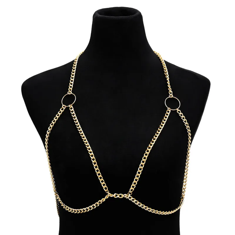 

Vintage Sexy Body Jewelry Bikini Metal Chest Chain Beach Body Chain Clothing Beach Body Chain Goth JewelryForWomenAccessories