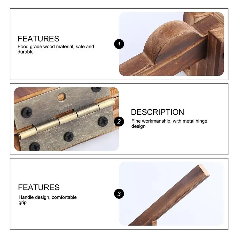 

1pc Wooden Dumpling Wrapper Presser Dumpling Pressing Tool For Kitchen Home Wood Mold For Dumpling Wrappers