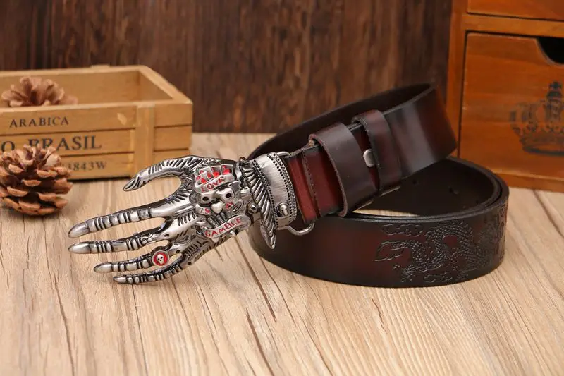 Western cowboy belt buckle zinc alloy ghost hand personality casual unisex belt buckle