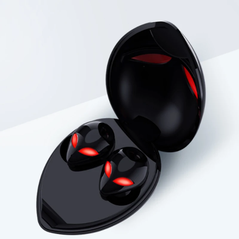 

TWS 5.0 Aliens Bluetooth Headset Wireless Headphone Earbuds Earphones Auricular Stereo Waterproof(Black)
