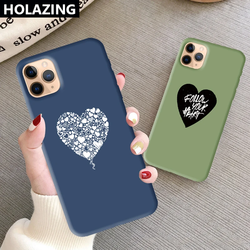 Для iPhone 11 Pro XS Max XR X 8 Plus 7 6S силиконовый чехол следуем за сердцем сладкие яркие