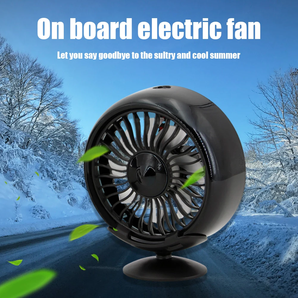 

Car Fan 3-Speed 7-Blade 5V Powered Air Vent Clip Fan Dashboard Cooling Fan with Detachable Base for 12V 24V Car Auto SUV Vehicle