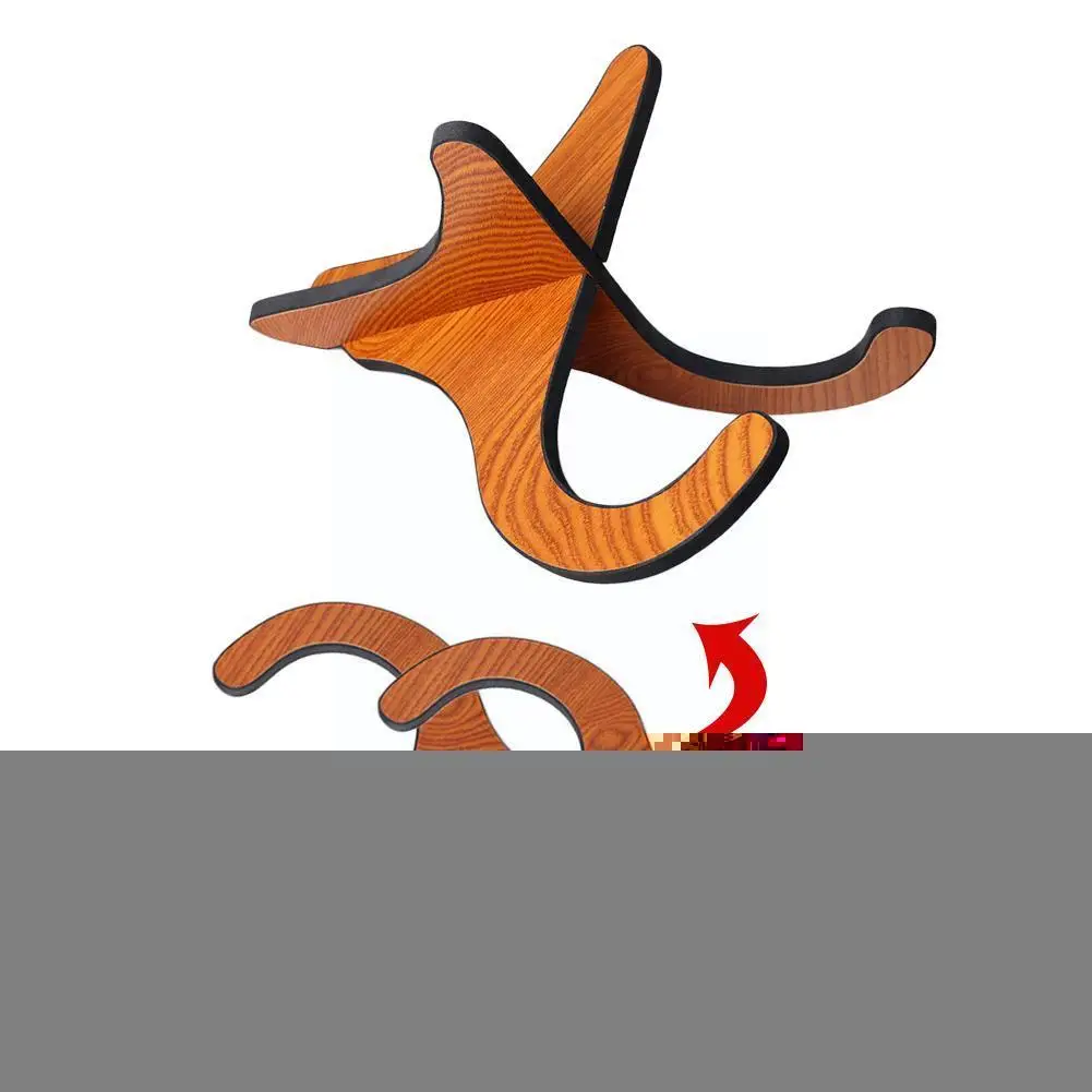 

2021 Portable Guitar Ukulele Violin Holder Stand Wooden Rack Vertical Guitar Display Collapsible Entertainment Accessories D1Q2