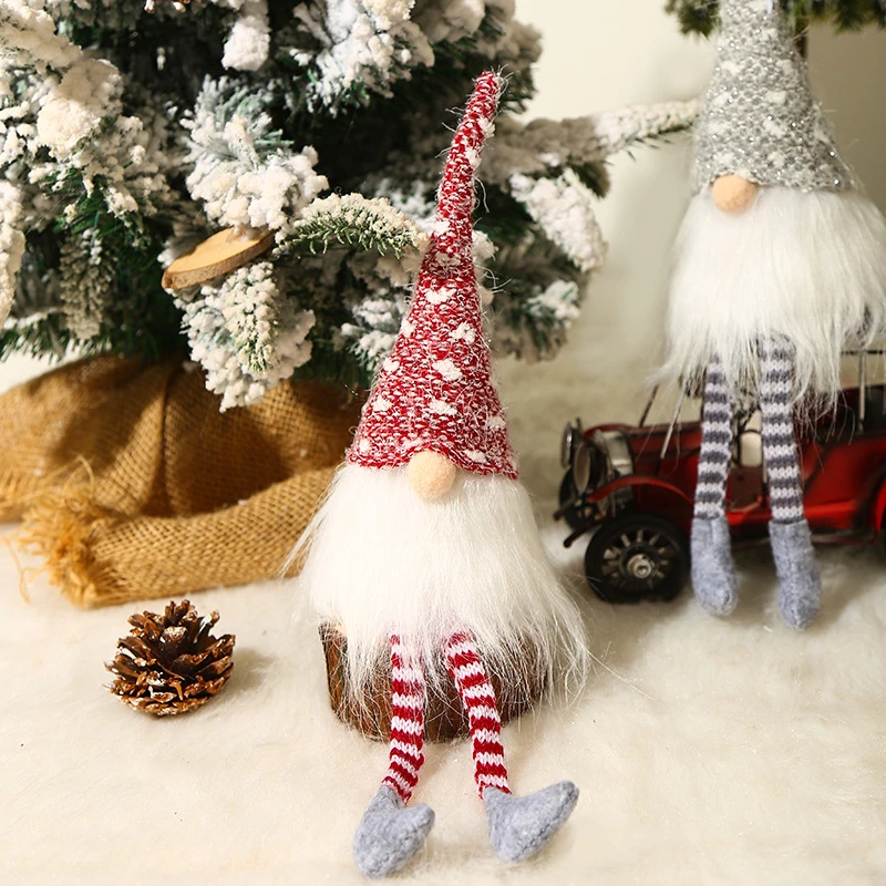 Рождественская Кукла без лица светящийся гном рождественские украшения для