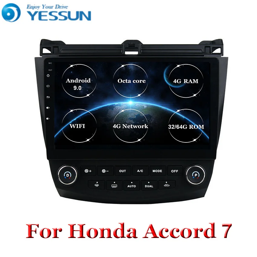Автомагнитола с Android 9 0 для Honda Accord 7 2003 2004 2005 2006 2007 dvd аудио стерео плеер gps