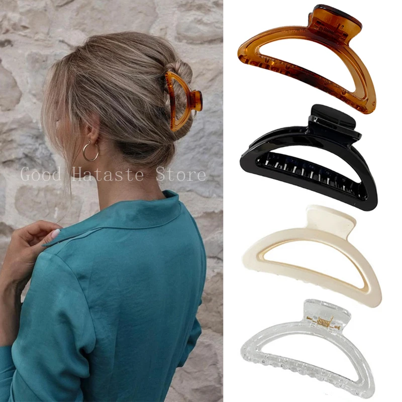 

Simple Style Hair Claw Clips Women Girls Solid Color Geometric Hairpins Barrette Elegant Hair Clamps Crab Hair Accessories Gifts