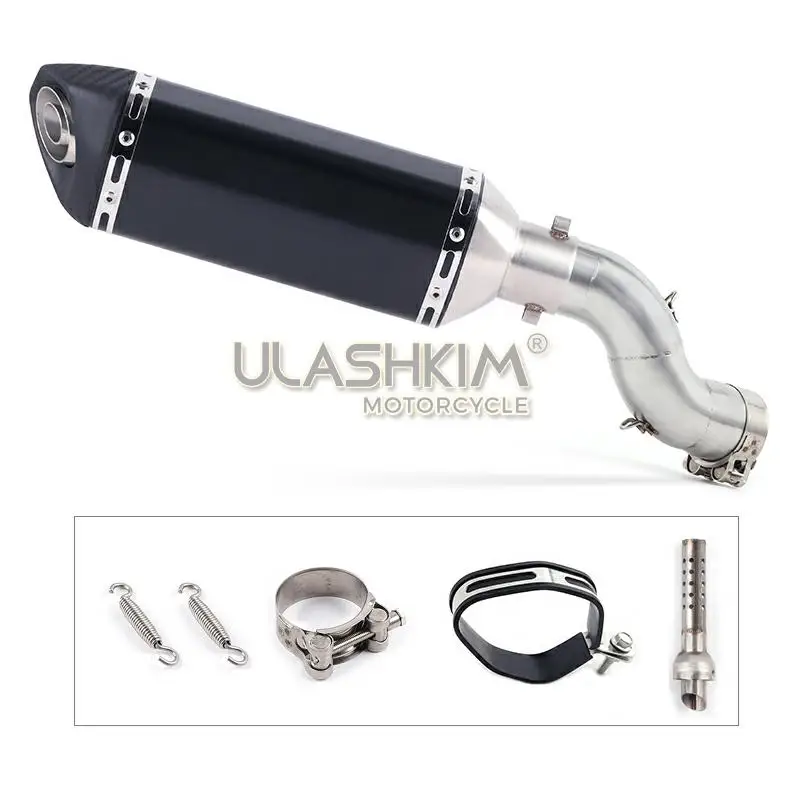 

motorcycle Exhaust Middle pipe Muffler full System Pipe Pipe Tube Slip On For Kawasaki Z900 Z 900 2017 2018 Q