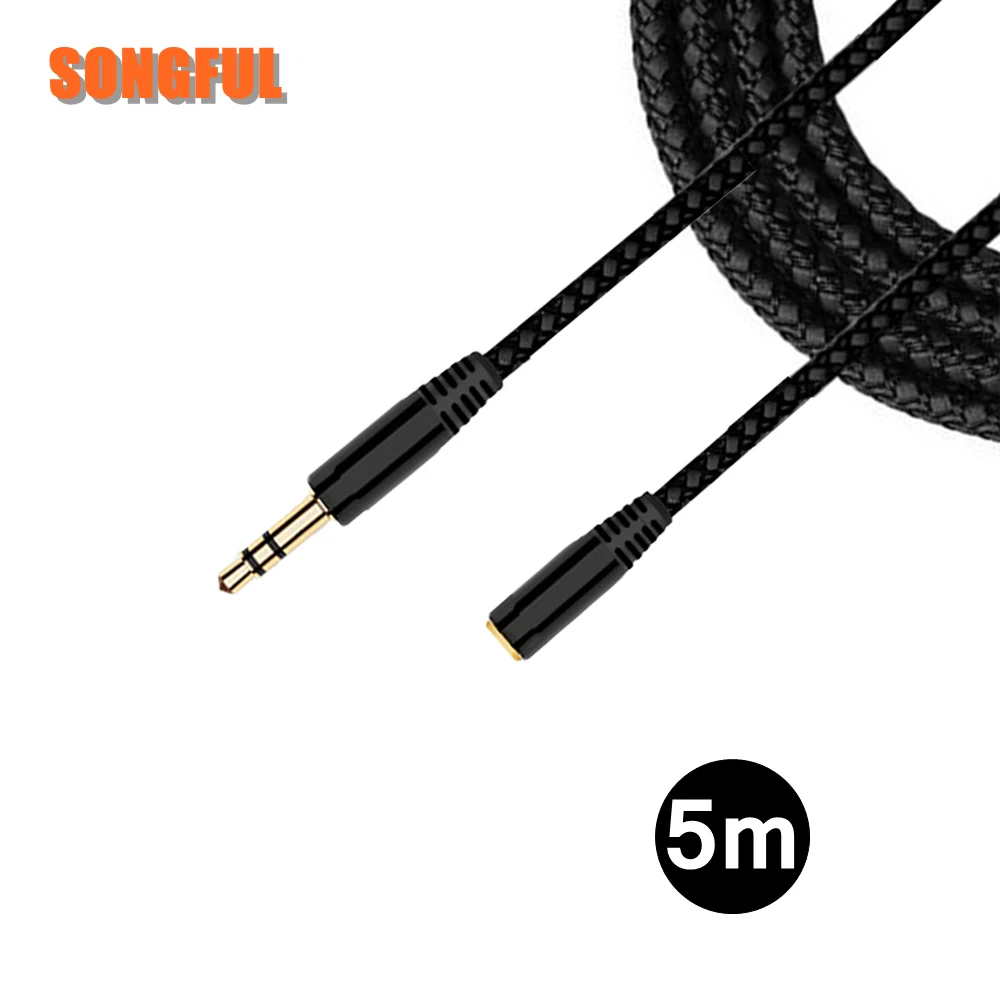 

3.5 mm AUX Jack Male to Female Cord Extender 3.5mm Headphones Audio Extension Cable for Earphone Headset Speaker MP3/4 ipod 5m