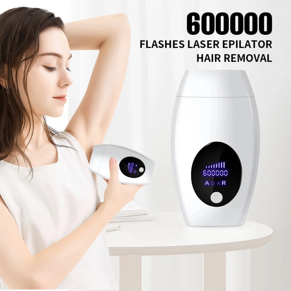 

Women Electric Laser Epilator With LED Screen 600000 Flashes Permanent Painless IPL Hair Removal Depilator For Armpits Arm Legs