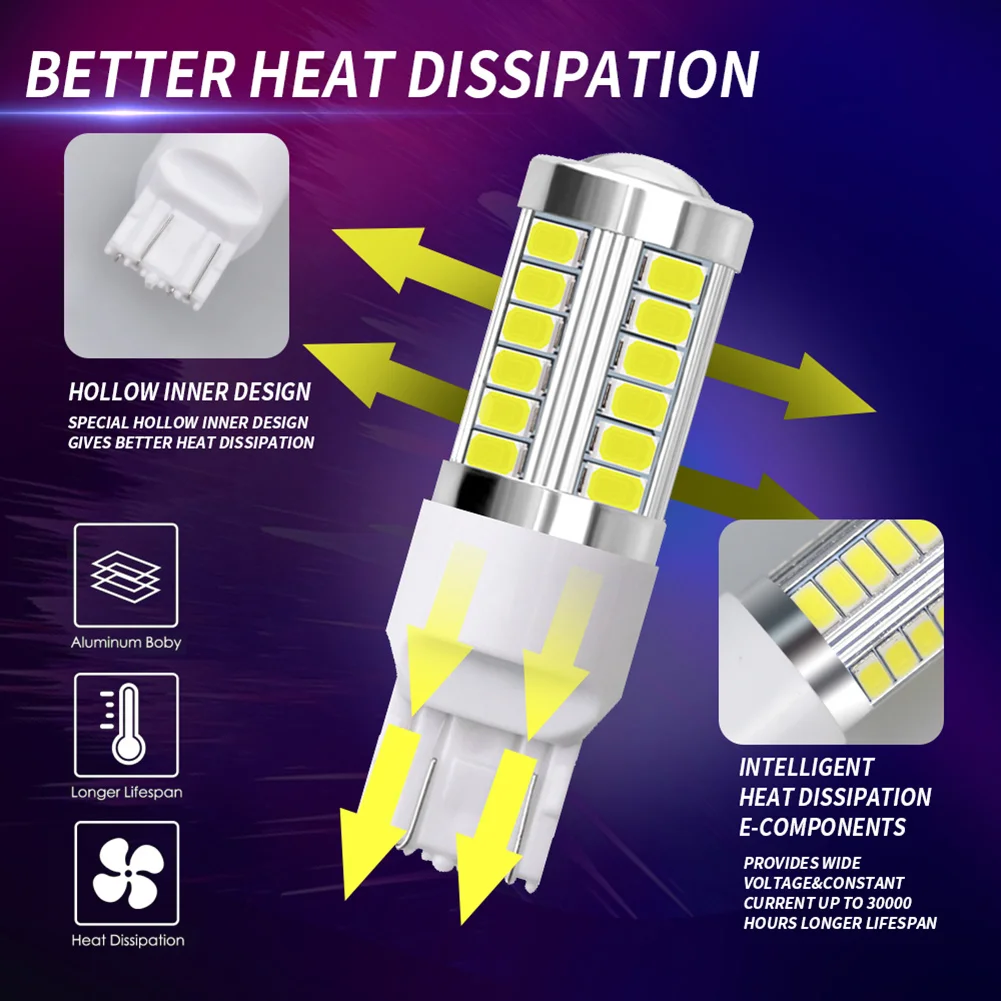 

2 шт. 7443 5730 33SMD Автомобильный светодиодный тормозной светильник, светильник для вождения, Сменные лампы для автомобиля F-Best