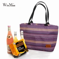 winmax large shopping lunch bag for women new cooler bags insulation thermal champagne totes box portable picnic travel icepack