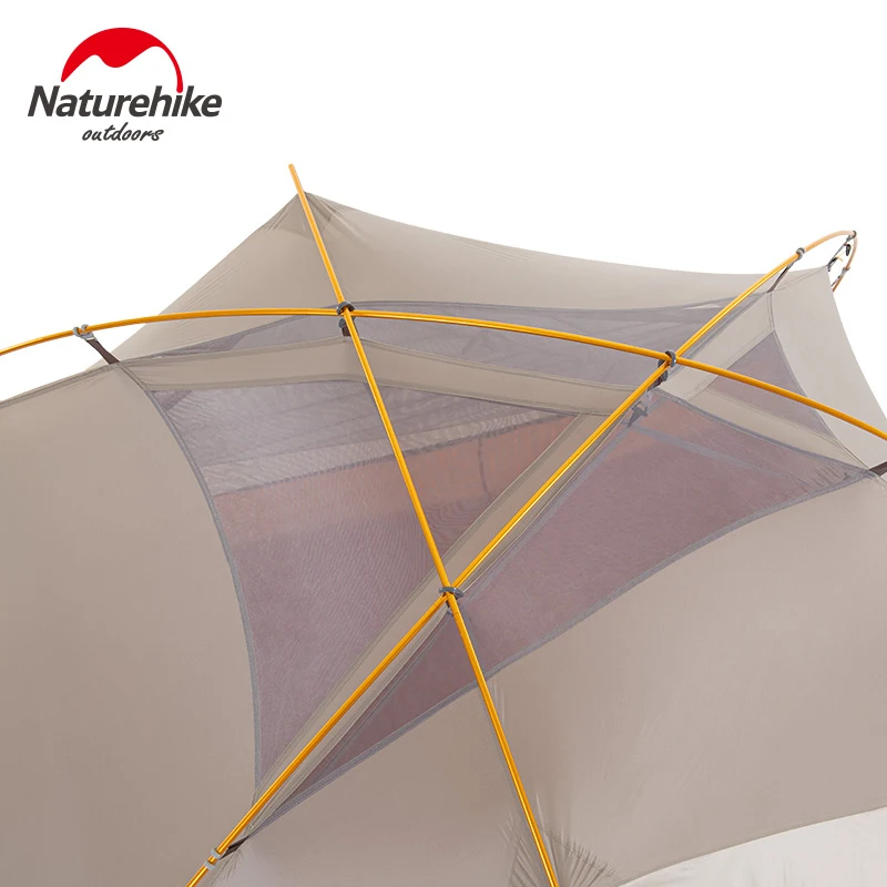 Палатка Naturehike Nebula туристическая на 2 человек нейлон 20D сверхлегкая двухслойная