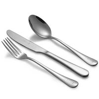 portable western tableware dinnerware portable spoon set stainless silverware knife fork set tableware box spoon and fork set