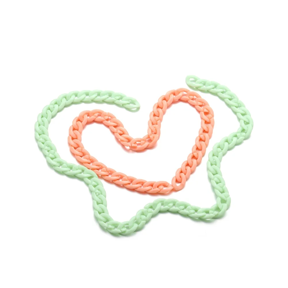 100 шт./лот красочные витые акриловые звенья цепи собранные части бусины для DIY