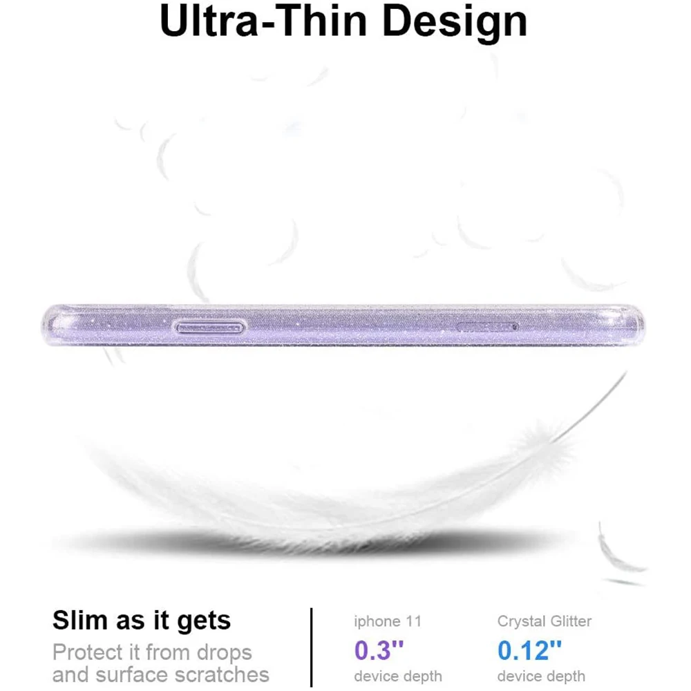 Блестящий Прозрачный чехол для iPhone 13 11 Pro Max 12 Mini 11Pro 13Pro XS X XR 7 8 Plus SE 2020 | Мобильные