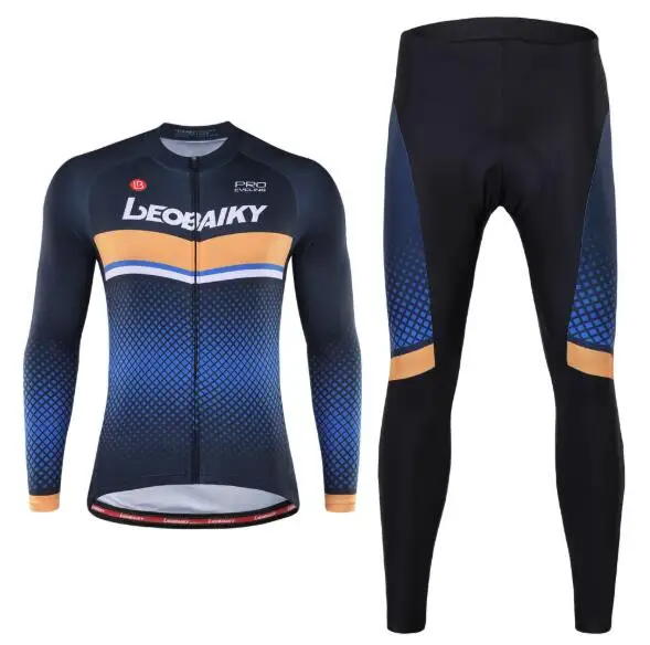 

Комплект Мужской трикотажный с длинным рукавом, для велоспорта