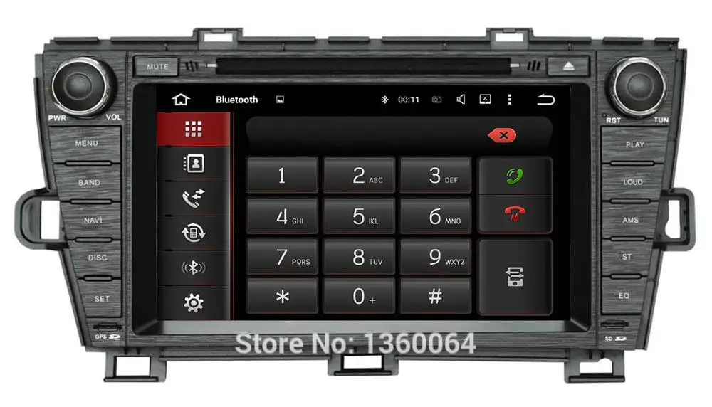 Четырехъядерный Android 5.1.1 автомобильный DVD плеер для Toyota Prius с емкостным экраном