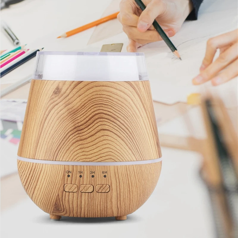 

Humidifier Hollow Colorful Night Light, Wood Grain Aroma Diffuser, Mute Humidifier