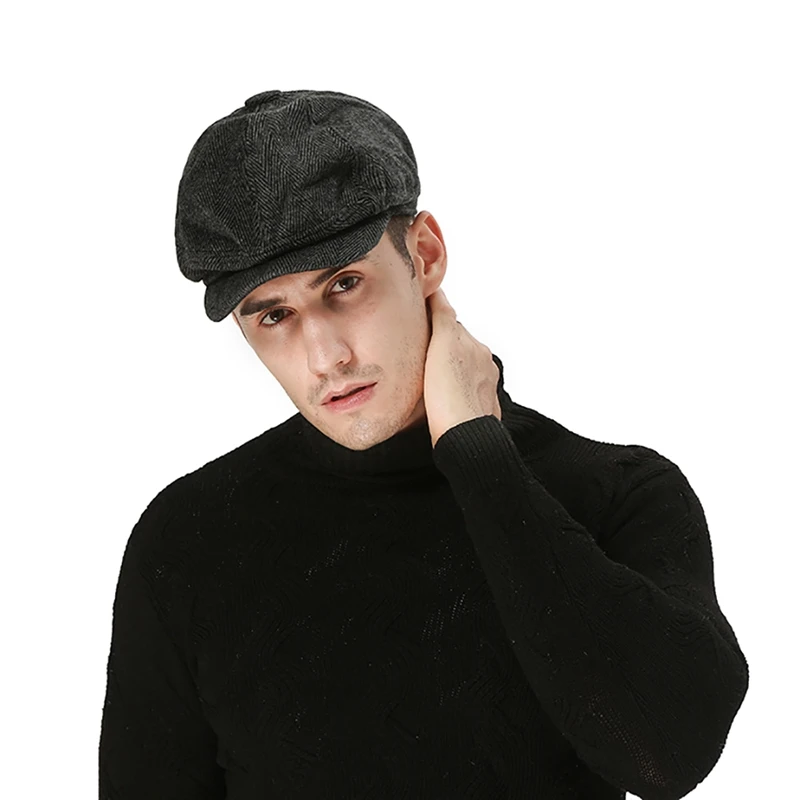 

Peaked Cap Striped UV Protection Cotton Linen Flat Newsboy Painters Driving Hat Outdoor Driving Hat Cap Headwear