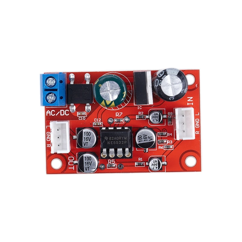 

NE5532 Dynamic Microphone Stereo Preamp Amplifier Board + Signal Shielding Wire