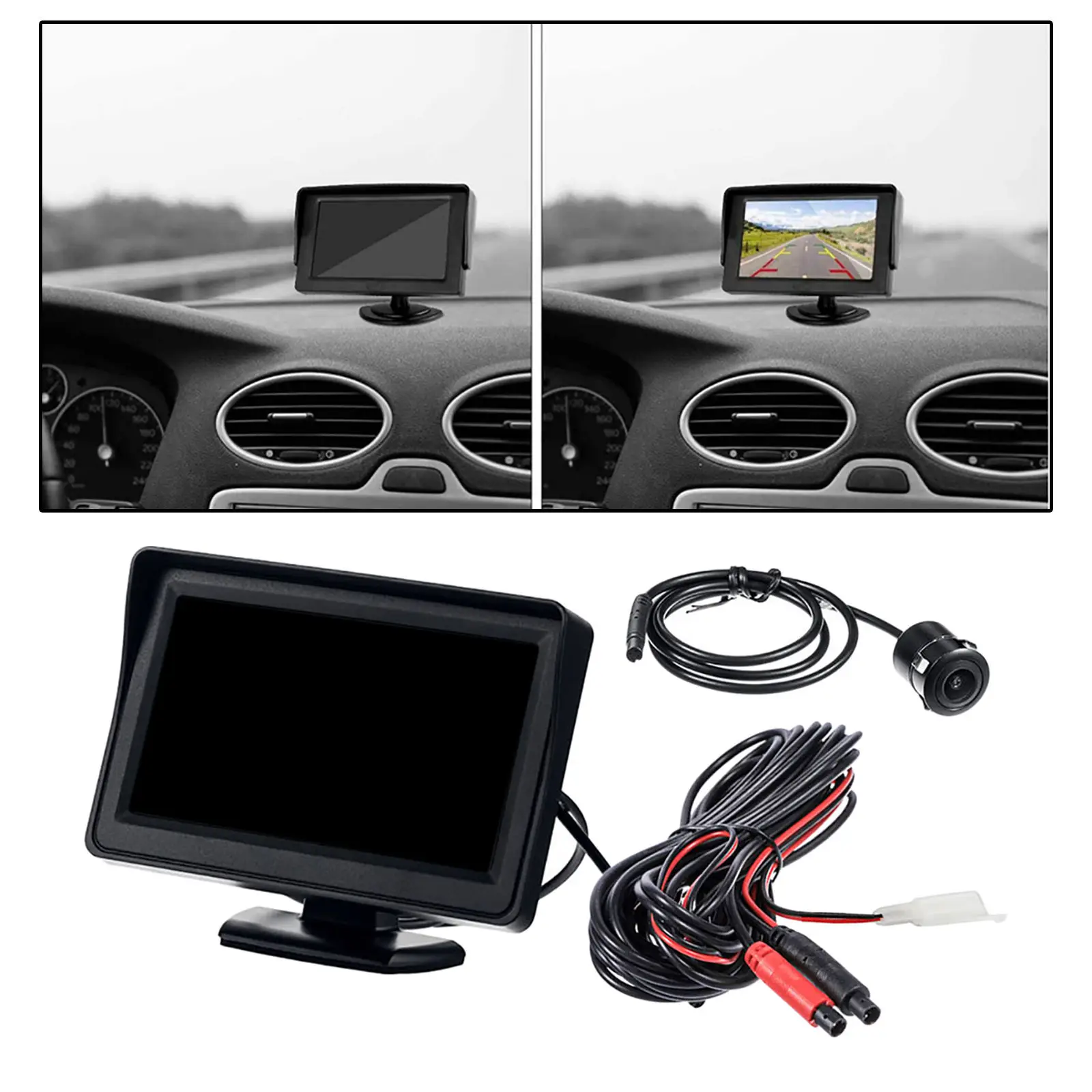 

Car 4LED Reverse Camera with HD LCD 5" Monitor Kit 170° View Angle