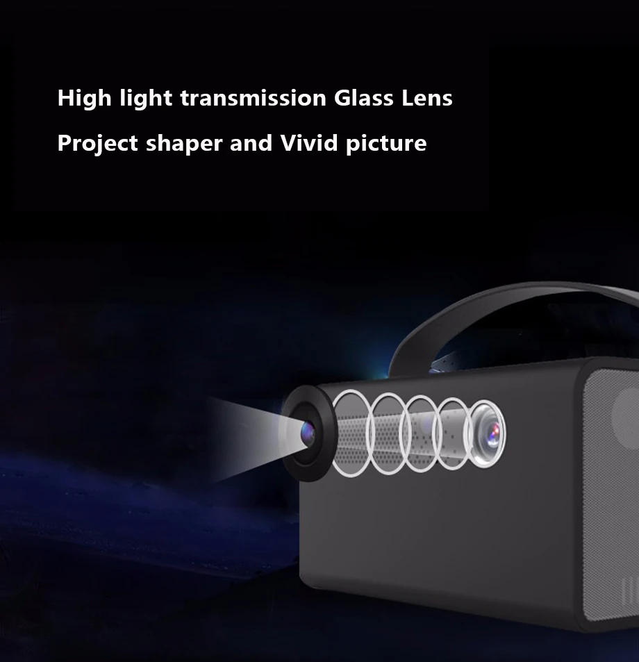 Smartldea New 4K 3D V7 projector android wifi bluetooth proyector portable home smart beamer Build in speaker with Zoom HDMI USB