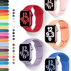 Спортивный ремешок для часов, совместимый с Apple Watch Band 41 мм 45 мм 44 мм 40 мм 42 мм 38 мм, мягкие силиконовые браслеты, сменный ремешок, браслет для iWatch Series SE 7 6 5 4 3 2 1 для женщин и мужчин