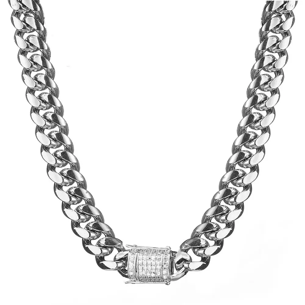 18 мм Широкий Высокое качество для мужчин в стиле хип хоп 316L нержавеющая сталь