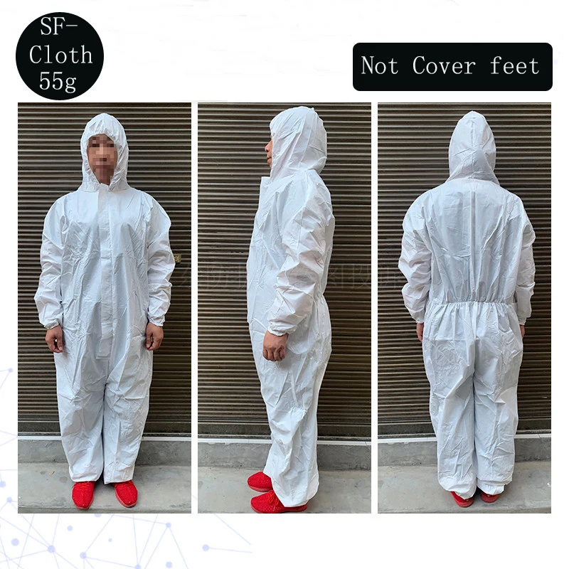 Disposable Breathable Dustproof Water Oil Resist Work Safety Clothing Anti Dust Spary Painting Decorating Labour Overall Suit