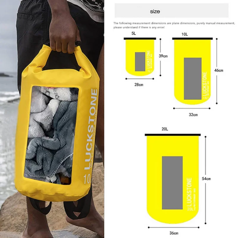 

Outdoor Swimming Kayak Waterproof Dry Backpack Water Floating Bag Roll Top Sack for Kayaking Rafting Boating River Trekking