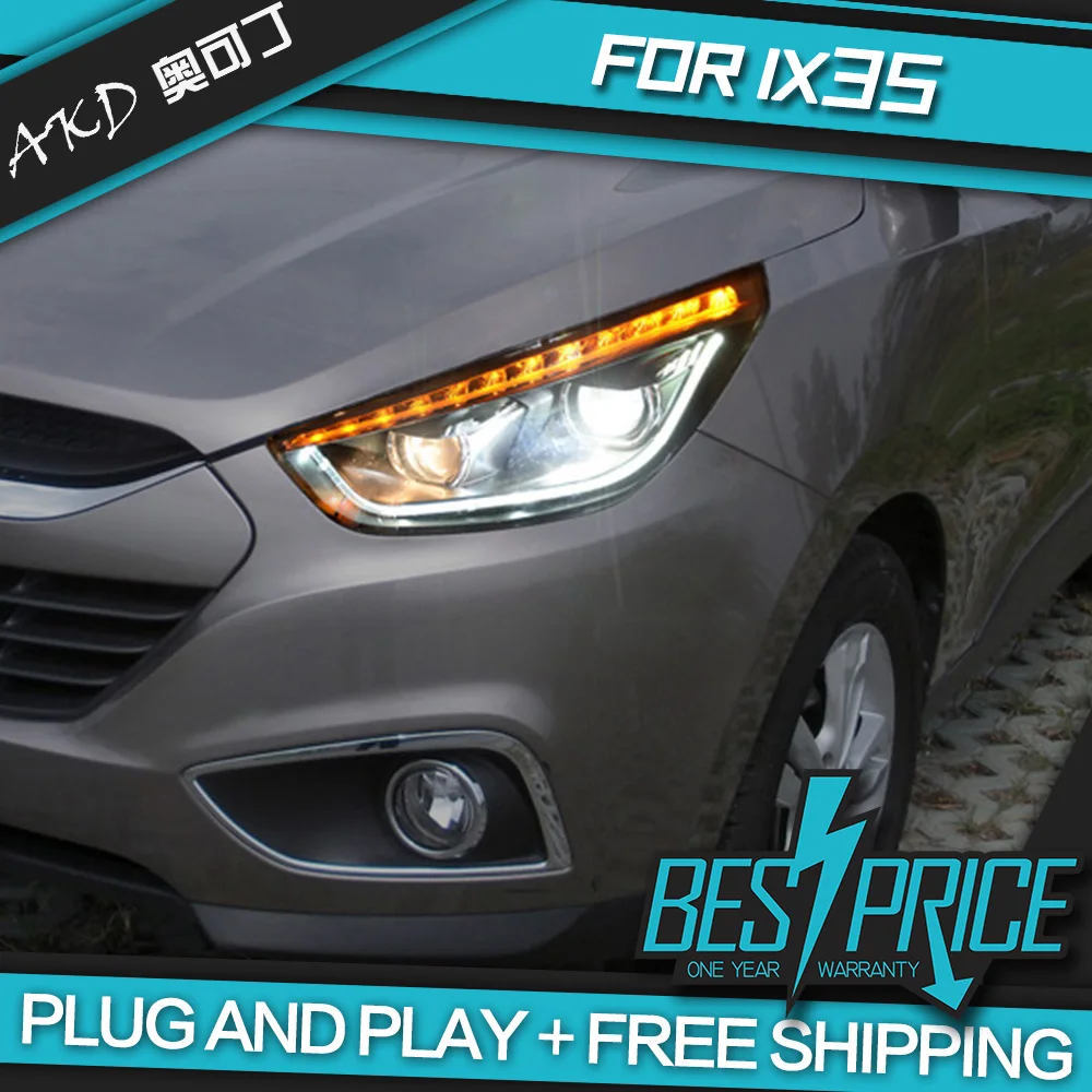 Автомобильный Стайлинг фара чехол для Hyundai IX35 фары 2010-новинка 2015 Tuscon светодиодный