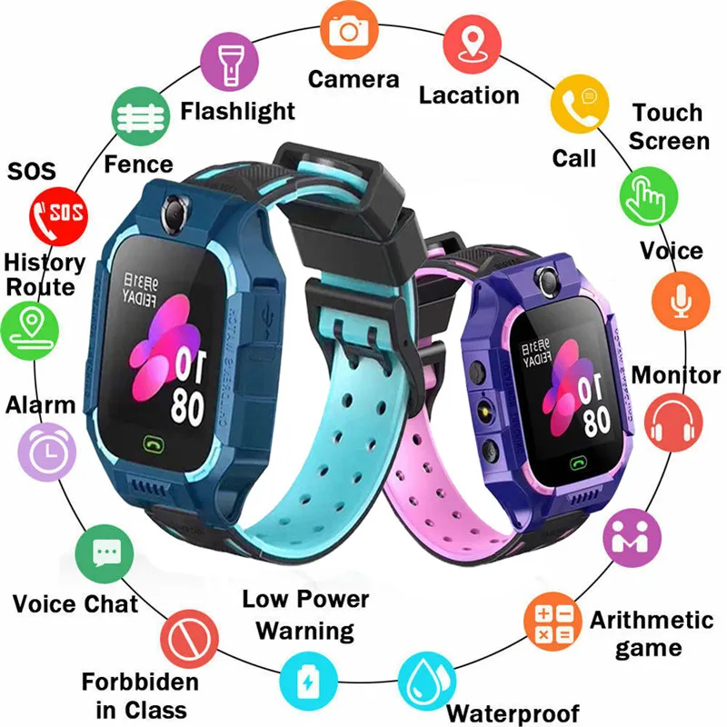 2019 дети анти потеря безопасный gps трекер SOS Вызов умные часы GSM телефон для Android