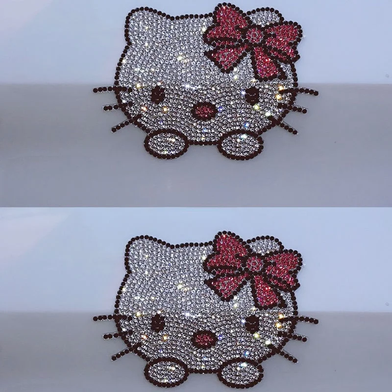

Hello Kitty Personalized Decorative Diamond Stickers Cartoon Creative Car Waterproof Sunscreen Crystal Diamond Stickers