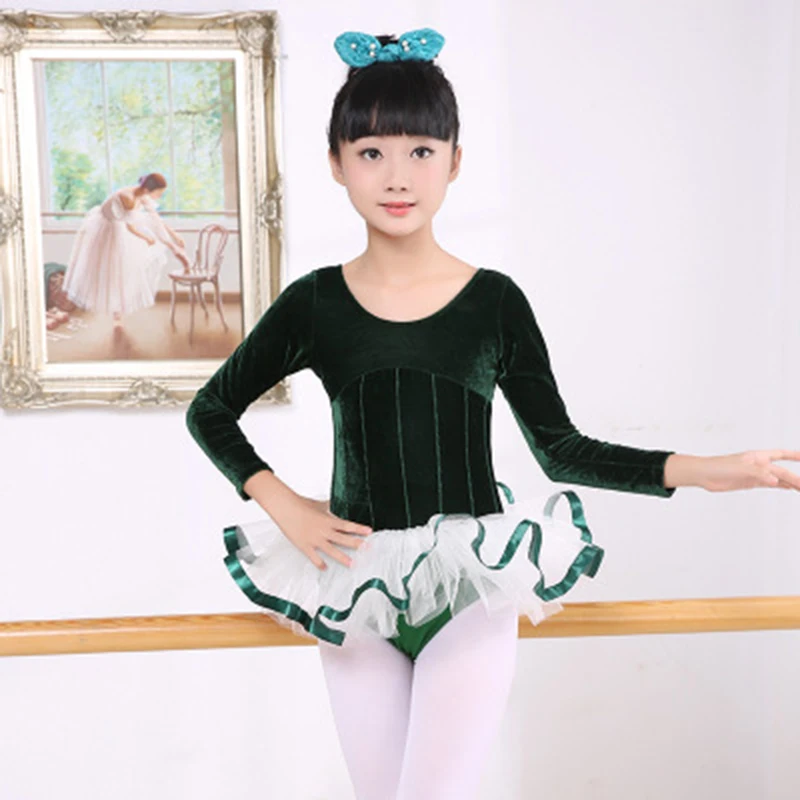 Балетное платье для детей 2020 новое Золотое бархатное балетное платье-пачка