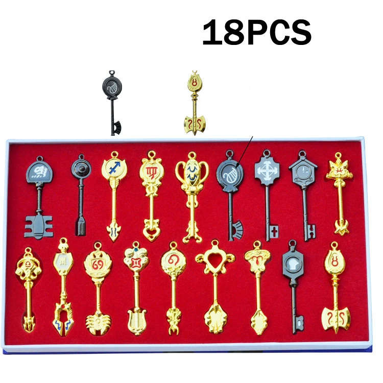 29 шт./компл. брелок для ключей сказочного хвоста Люси косплея весы и бесплатные