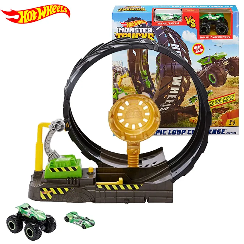 

Original Hot Wheels Monster Truck Epic Loop Challenge 1:64 Hotwheels Car Toy Hot Wheels Car Toys for Boys Diecast Giant Wheels