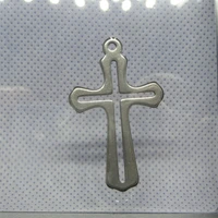 solid pure titanium cross star chain necklace pendant