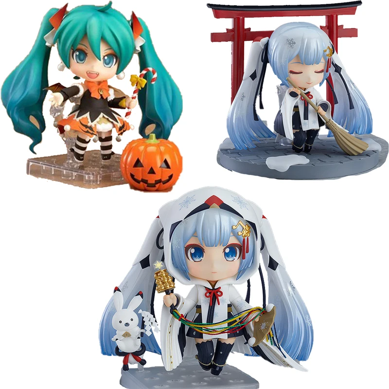 

Anime Hatsune Miku Q version can change face doll Figure desk decoration children collectible toys birthday Christmas gifts