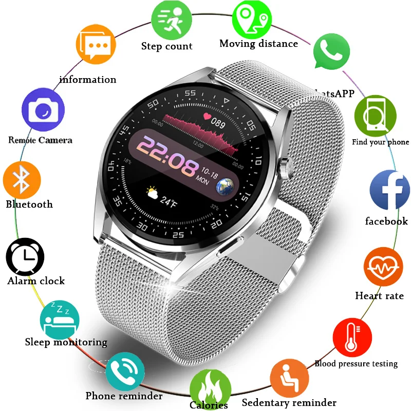 

Смарт-часы мужские с пульсометром, тонометром и защитой класса IP67