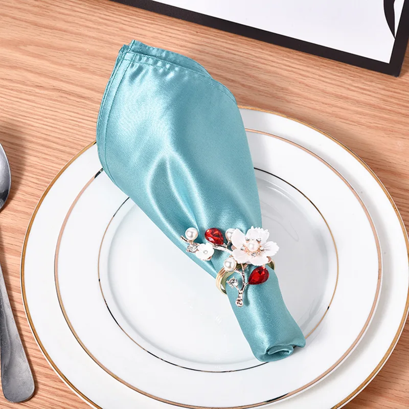 

10pcs Valentine's Day Series Rose Flower Napkin Button Napkin Ring Napkin Ring