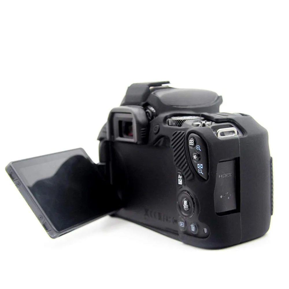 Силиконовая кожа брони чехол корпус протектор для Canon EOS 200D Mark II 250D Rebel SL2 SL3 DSLR камеры