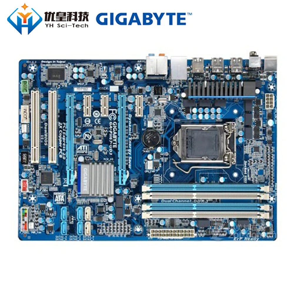 Материнская плата Gigabyte оригинальная б/у материнская разъем LGA 1155 Core i7/i5/i3/Pentium/Celeron