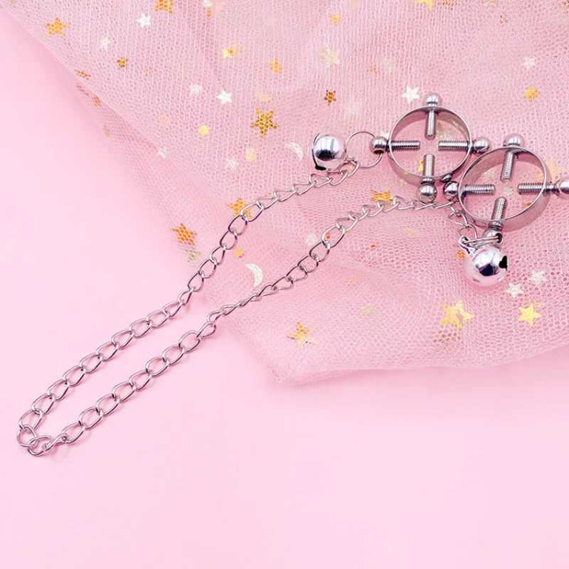 Серебряный Женский Регулируемый металлический винтовой колокольчик зажим для