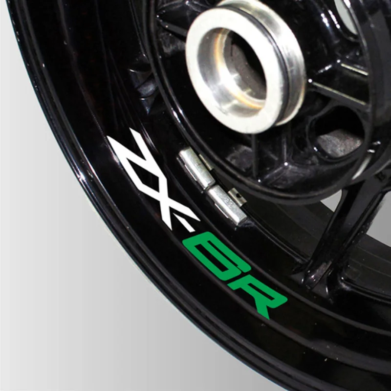 New Motorcycle Reflective wheel Tire logo creative stickers rim inner Decorative waterproof decals For kawasaki ZX-6R zx6r | Автомобили и