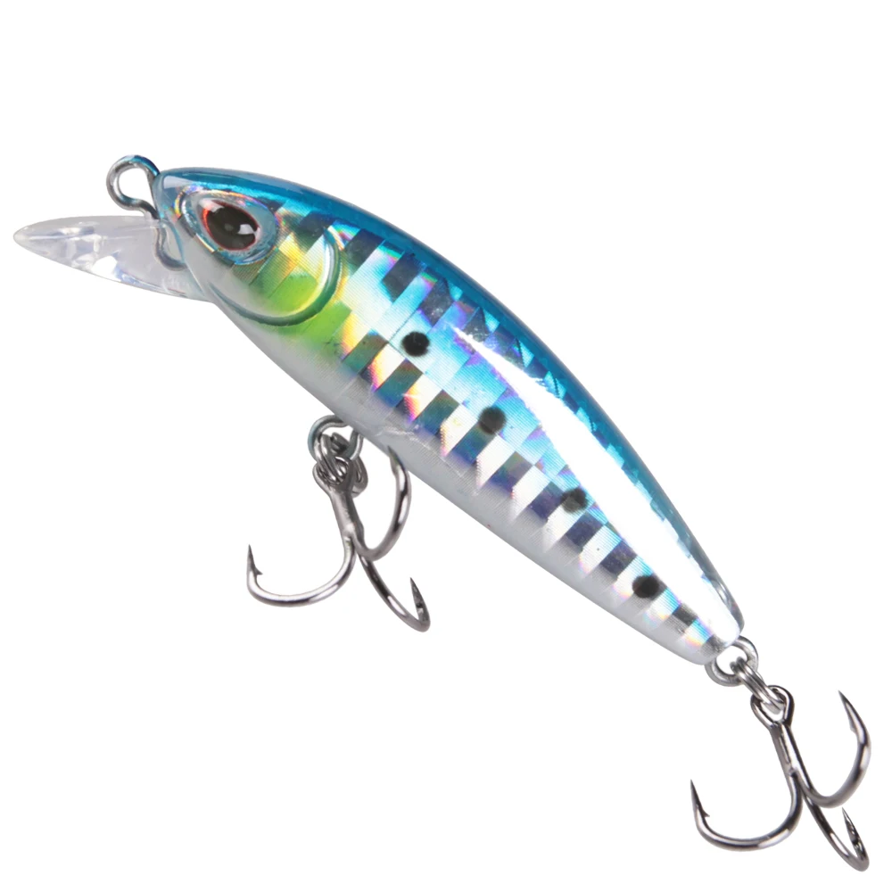 Тонущая приманка в виде гольяна 48 мм 6 г острый Тройной Крючок рыболовная жесткие