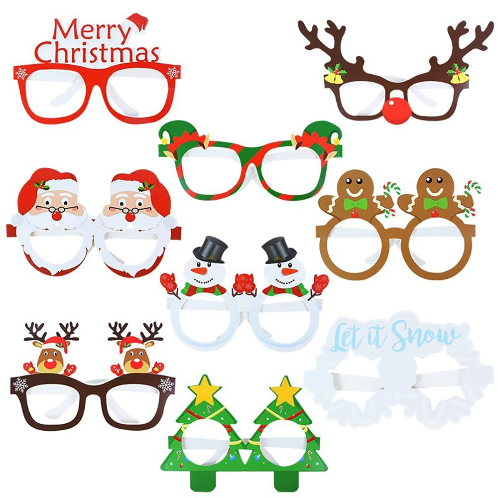 

Рождественские декоративные очки для взрослых и детей, рождественский подарок, праздничные украшения, креативные реквизиты для фотографий...